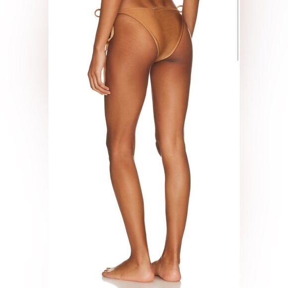 PATBO Strung Bikini Bottom in Almond Brown/Tan. XS. Brand New. - Picture 3 of 3